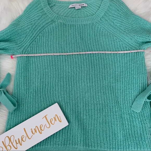 Turquoise Bell Sleeve Sweater NWOT - Picture 4 of 7